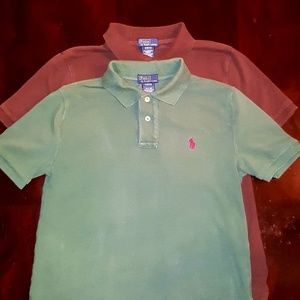 Lot of 2 boys Polo Ralph Lauren polo shirts 10-12